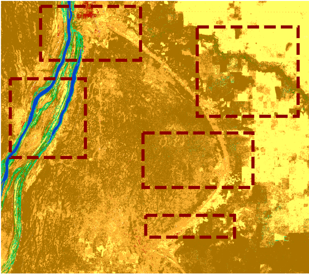 Land-cover map from the proposed CRF approach